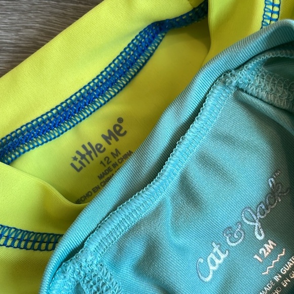 Little Me/Cat & Jack baby boys rash guards - Picture 3 of 3